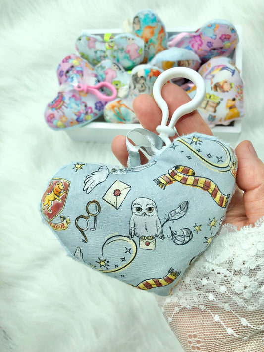 Porte-clés coeur "Hedwige, Harry Potter"