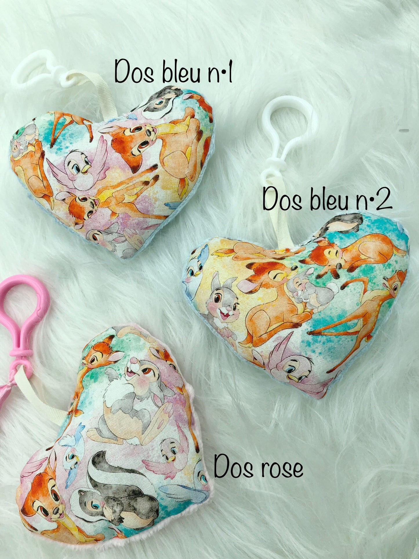 Porte-clés coeur "Bambi"