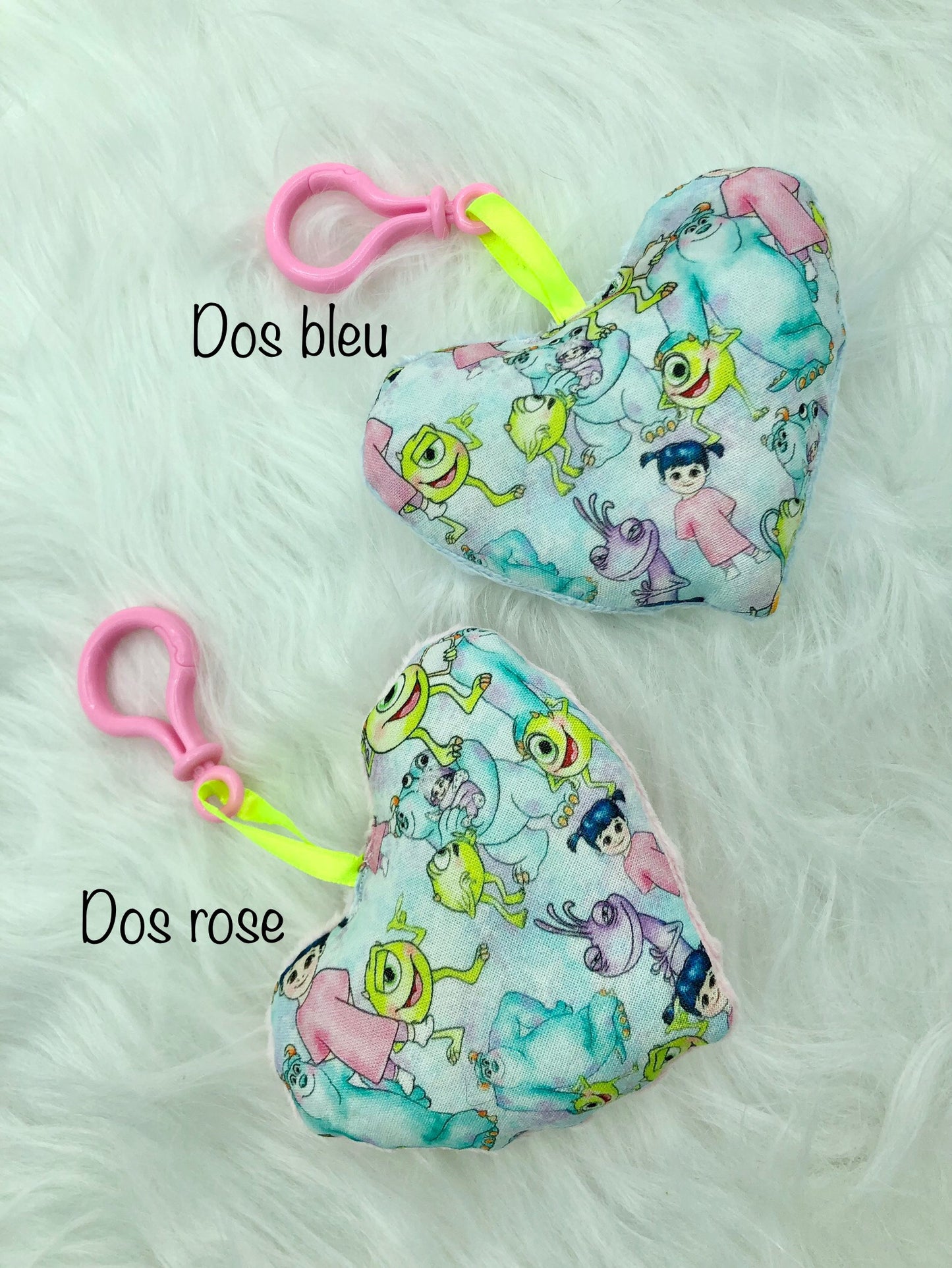 Porte-clés coeur "Monstres et Cie"