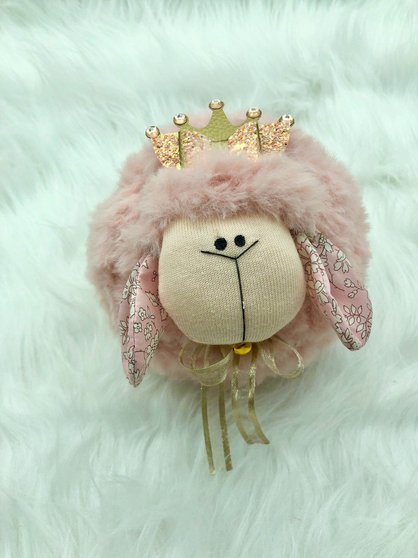 Mouton fourrure rose