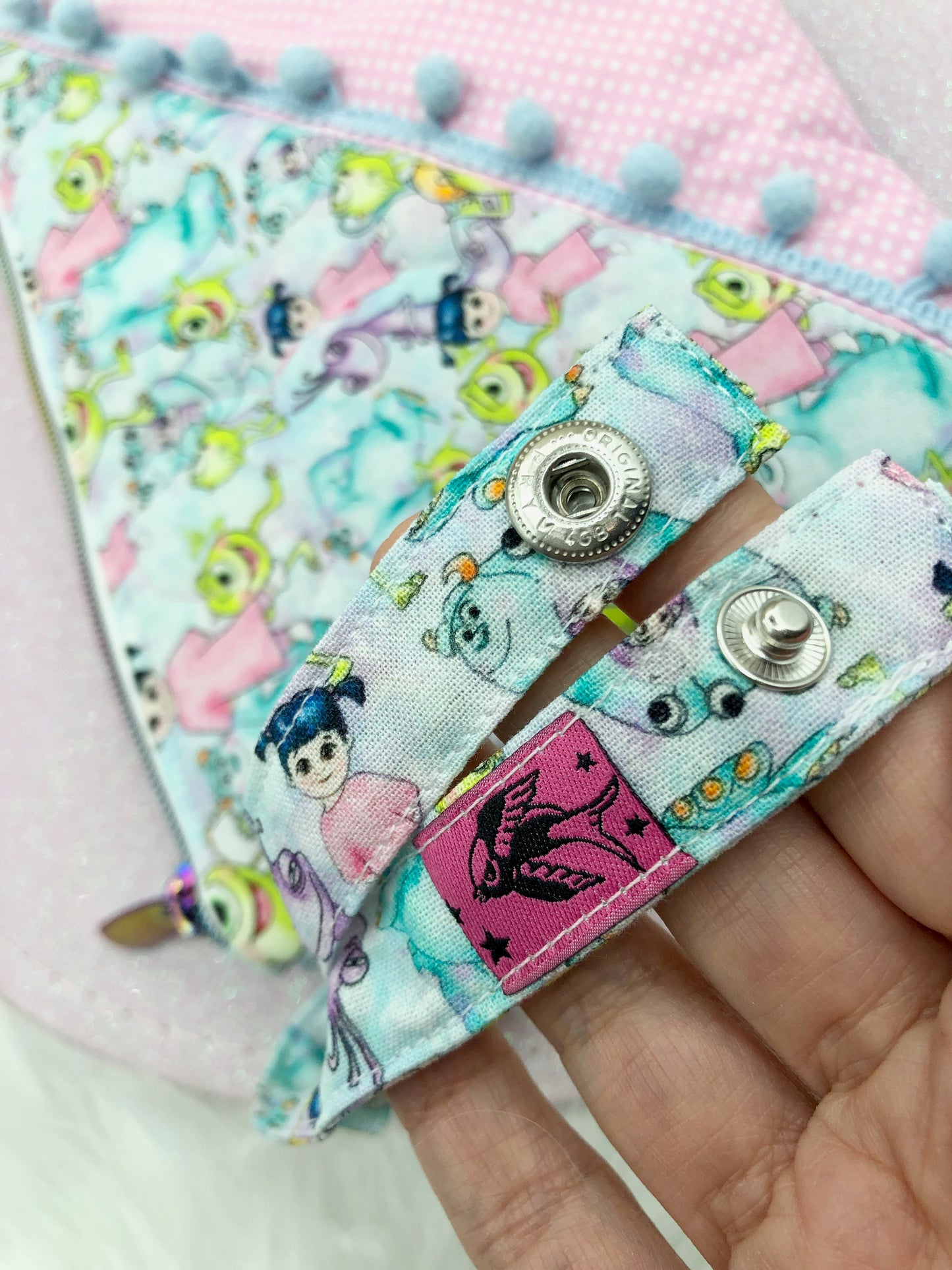 Pochette en tissu "Monstres et Cie"