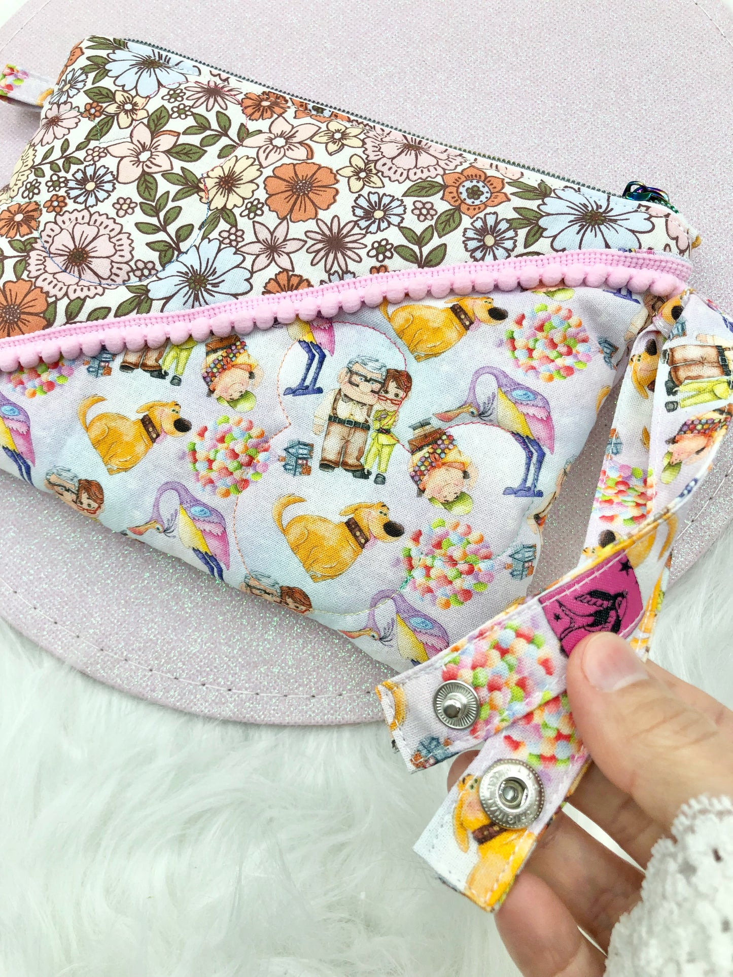 Pochette en tissu "Là haut"