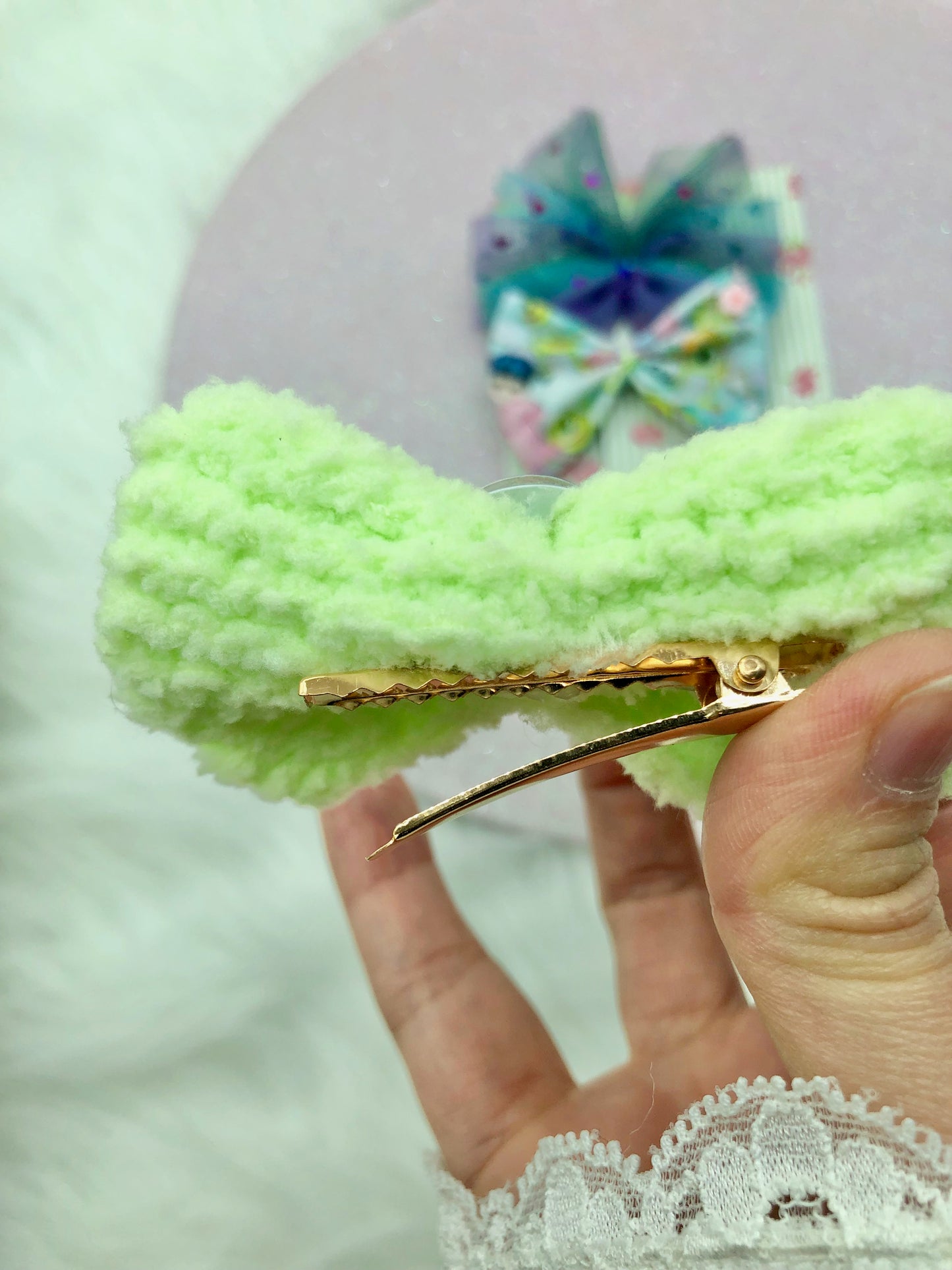 Barrettes cheveux "Monstres et Cie"