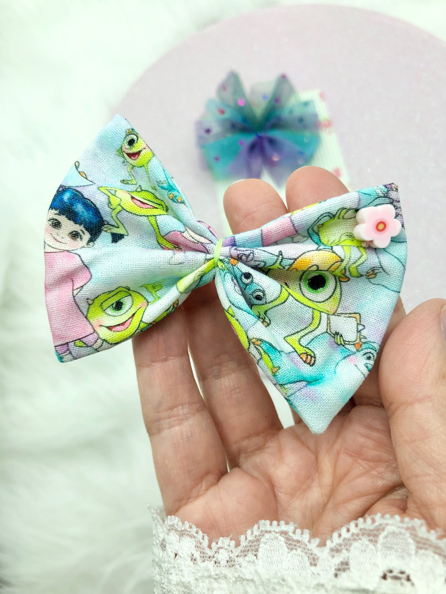 Barrettes cheveux "Monstres et Cie"