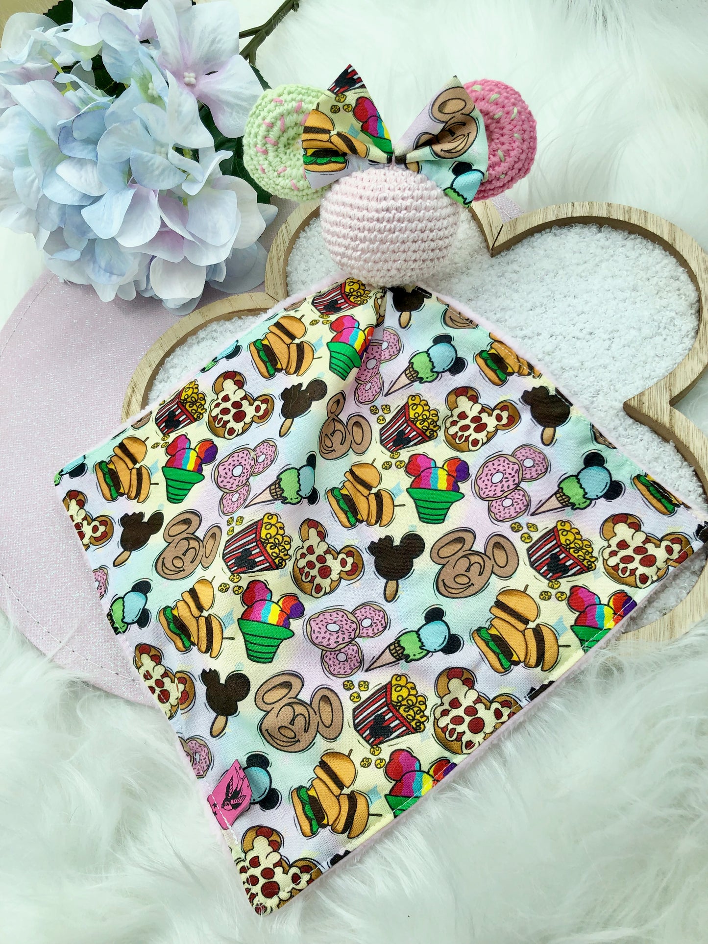 Doudou lange "Minnie donuts"
