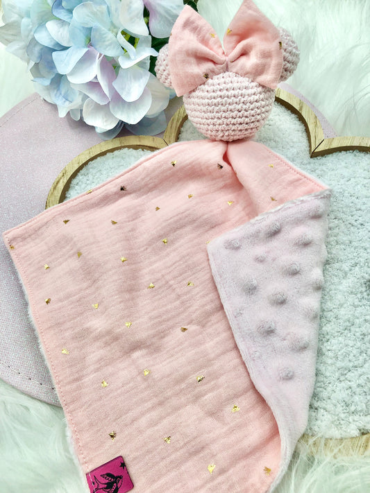 Doudou lange "Minnie" rose