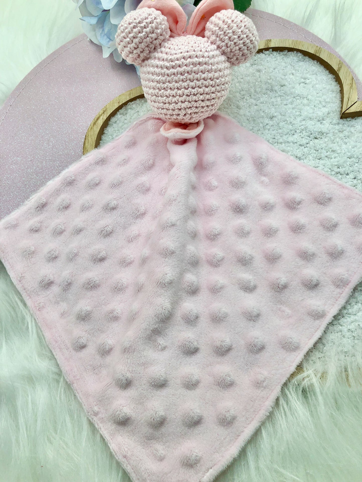 Doudou lange "Minnie" rose