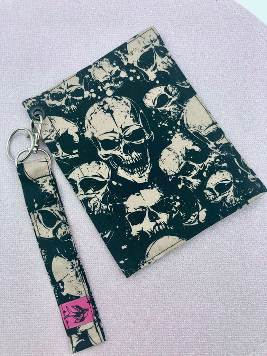Portefeuille skulls noir/sable