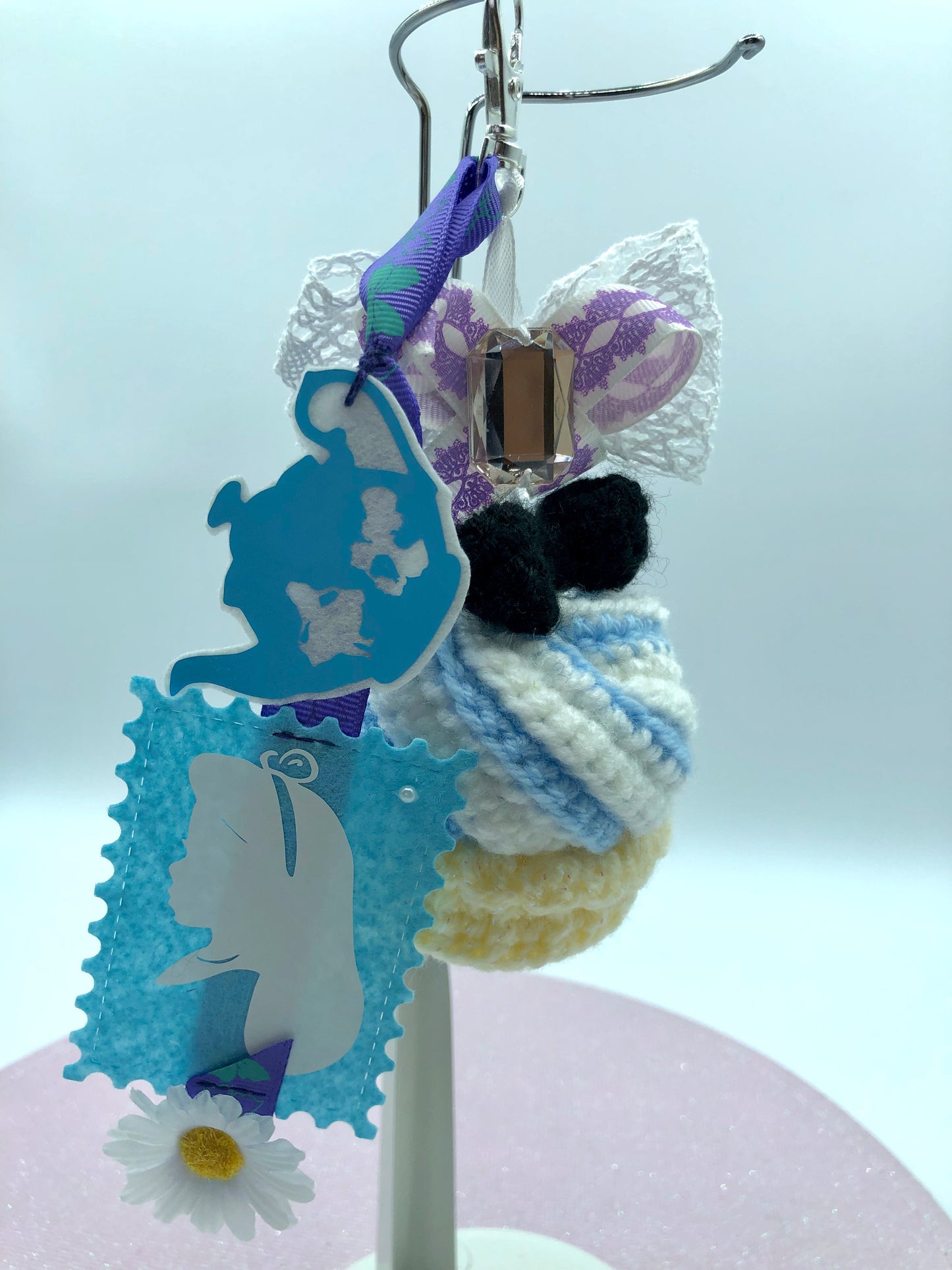 Bijou de sac/porte-clé - cupcake du pays des merveilles - Alice
