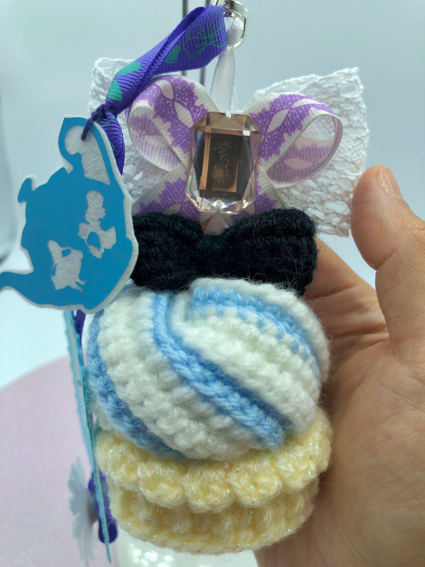 Bijou de sac/porte-clé - cupcake du pays des merveilles - Alice