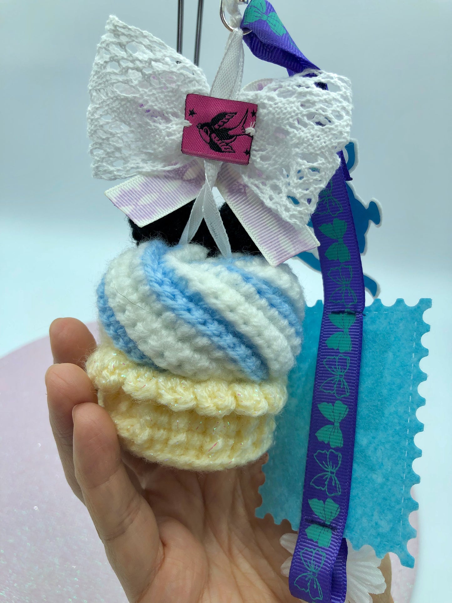 Bijou de sac/porte-clé - cupcake du pays des merveilles - Alice