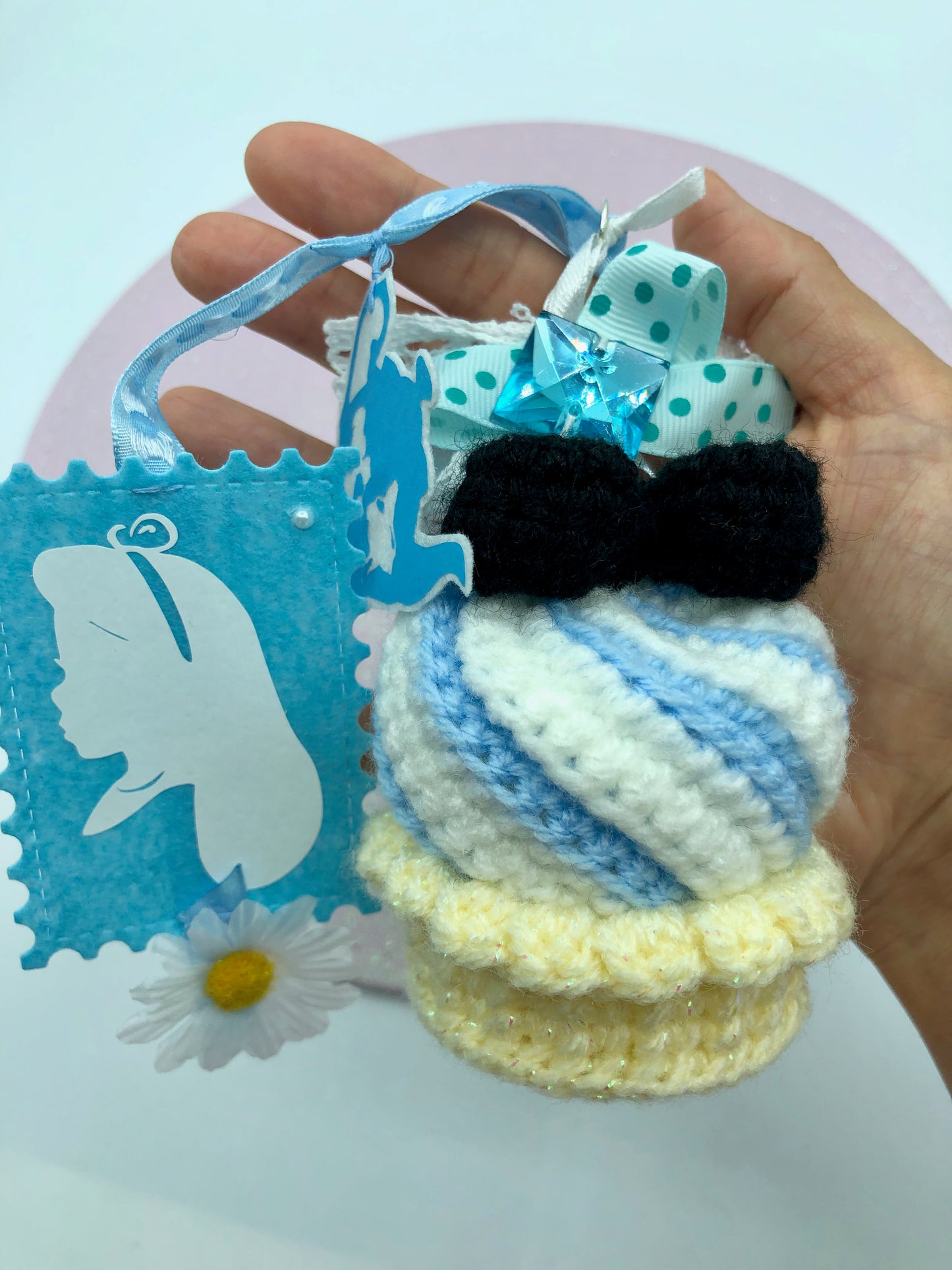 Bijou de sac/porte-clé - cupcake du pays des merveilles - Alice