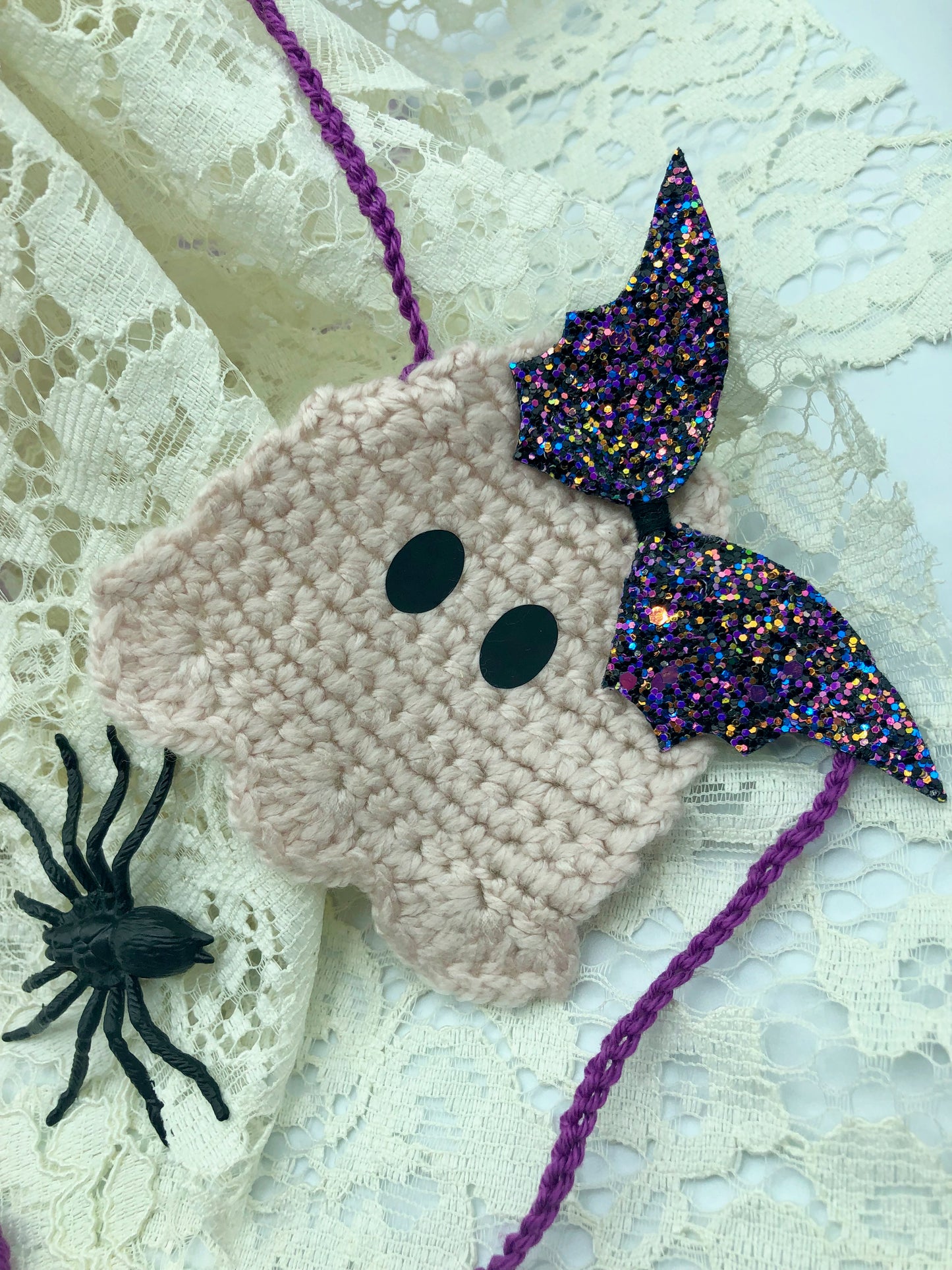 guirlande Halloween fantômes rose/violet