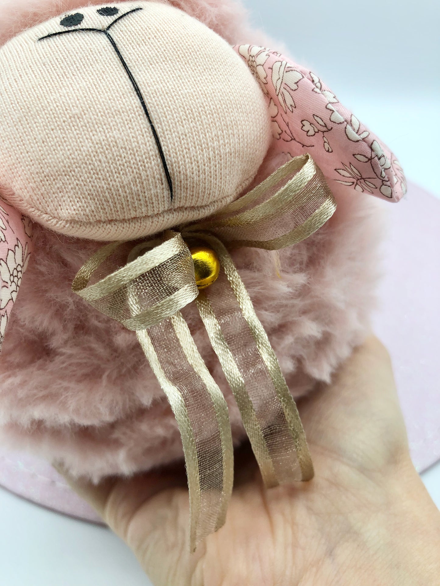 Mouton fourrure rose