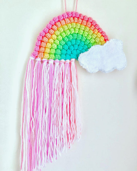 suspension murale, arc en ciel au crochet