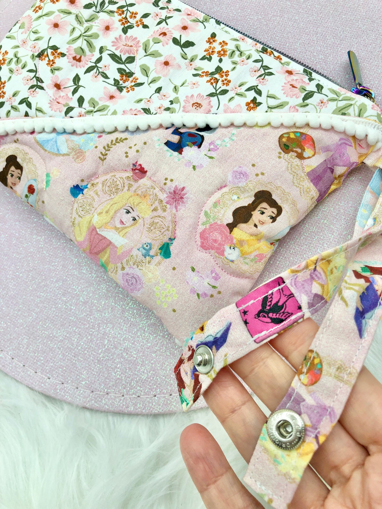Pochette en tissu "princesses"