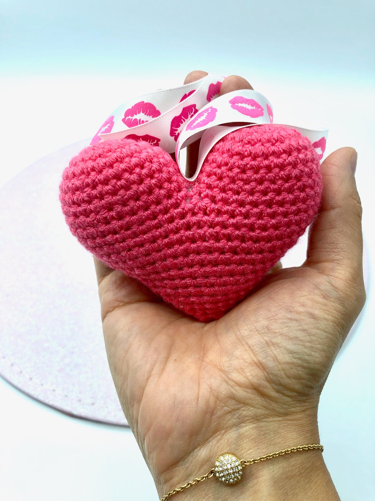 Coeur fushia au crochet