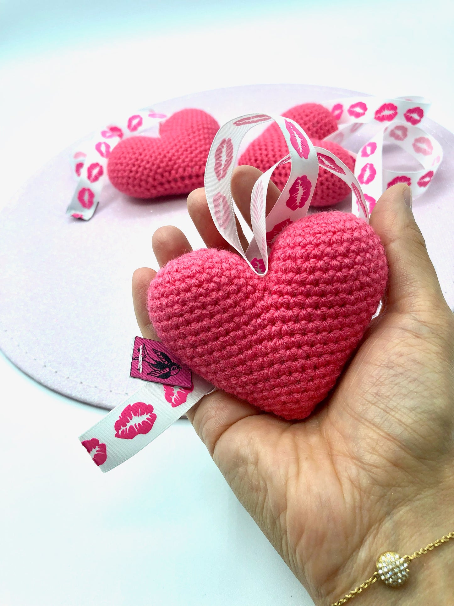 Coeur fushia au crochet