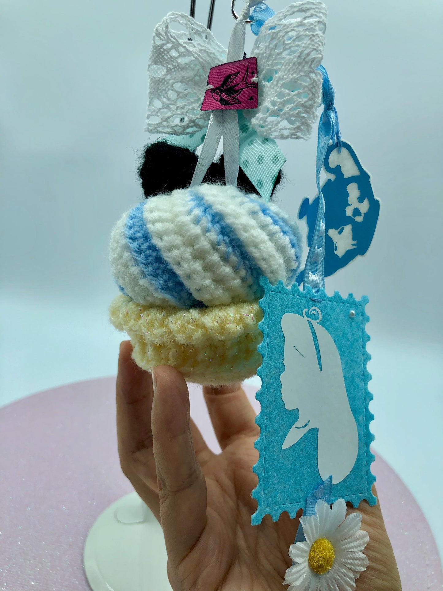 Bijou de sac/porte-clé - cupcake du pays des merveilles - Alice
